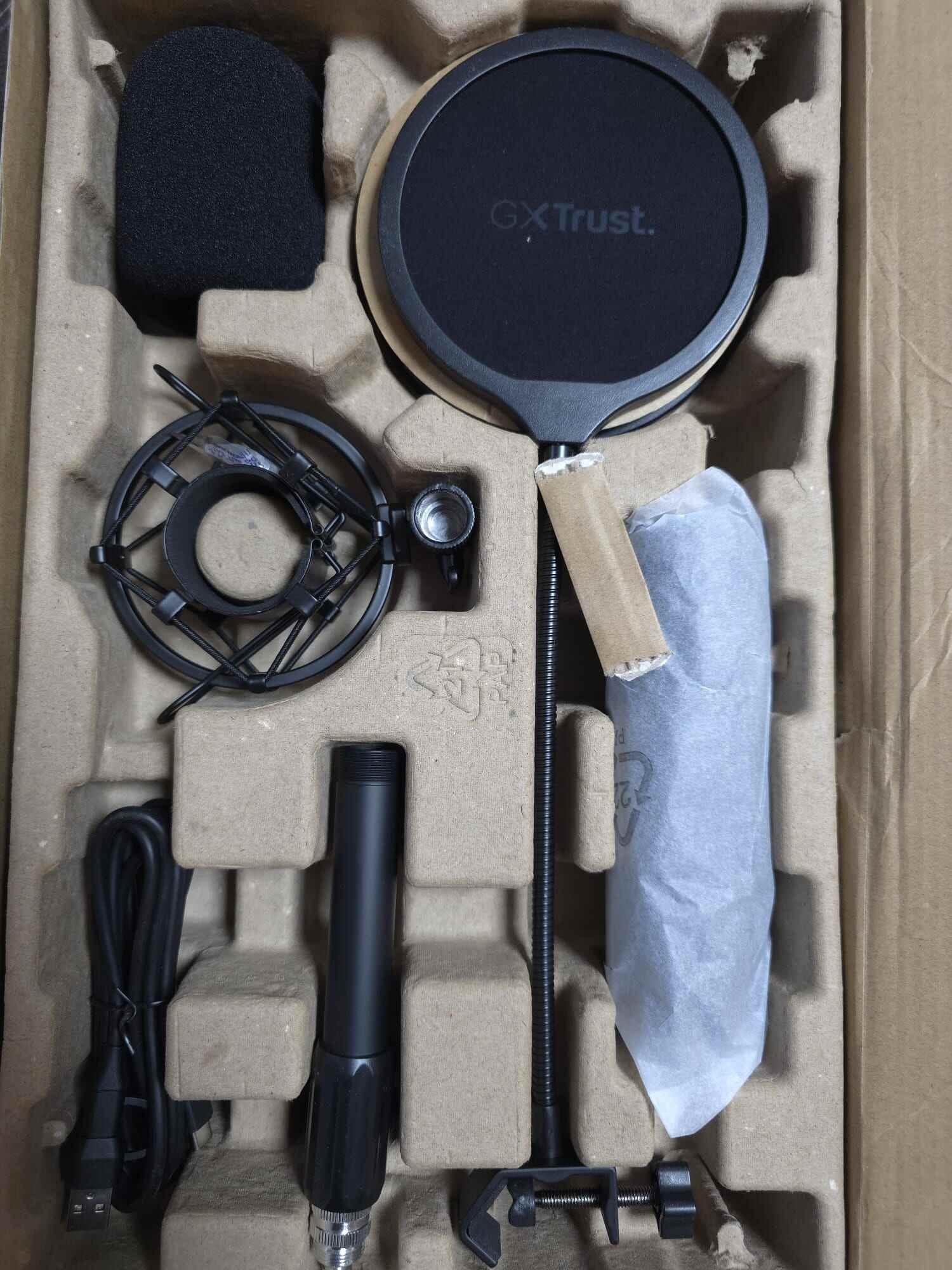 Trust GXT 252+ Emita Plus Mikrofon mit montiertem Mikrofonarm